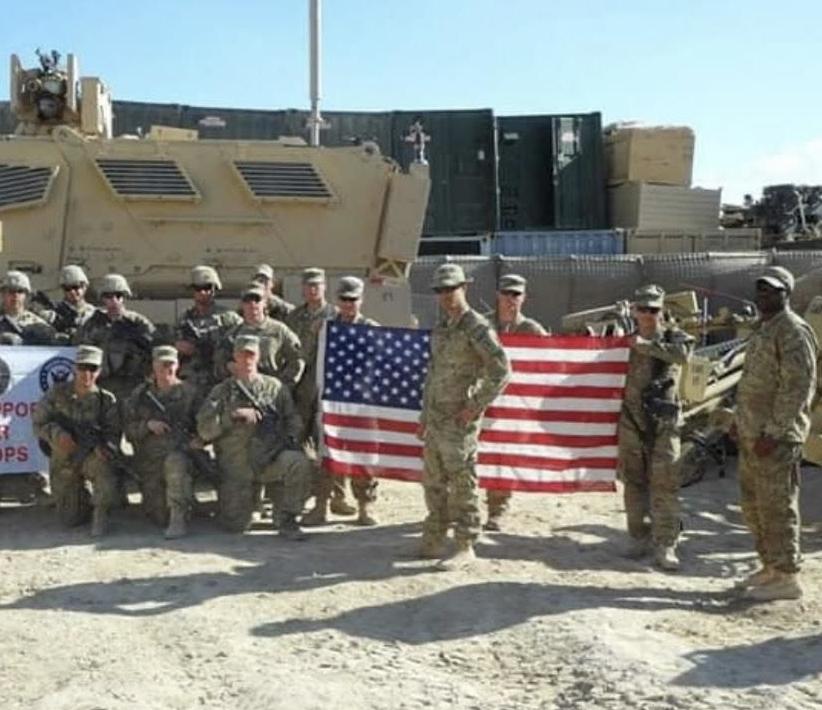 Anttwain Dobbins Sr. and fellow soldiers in Afghanistan